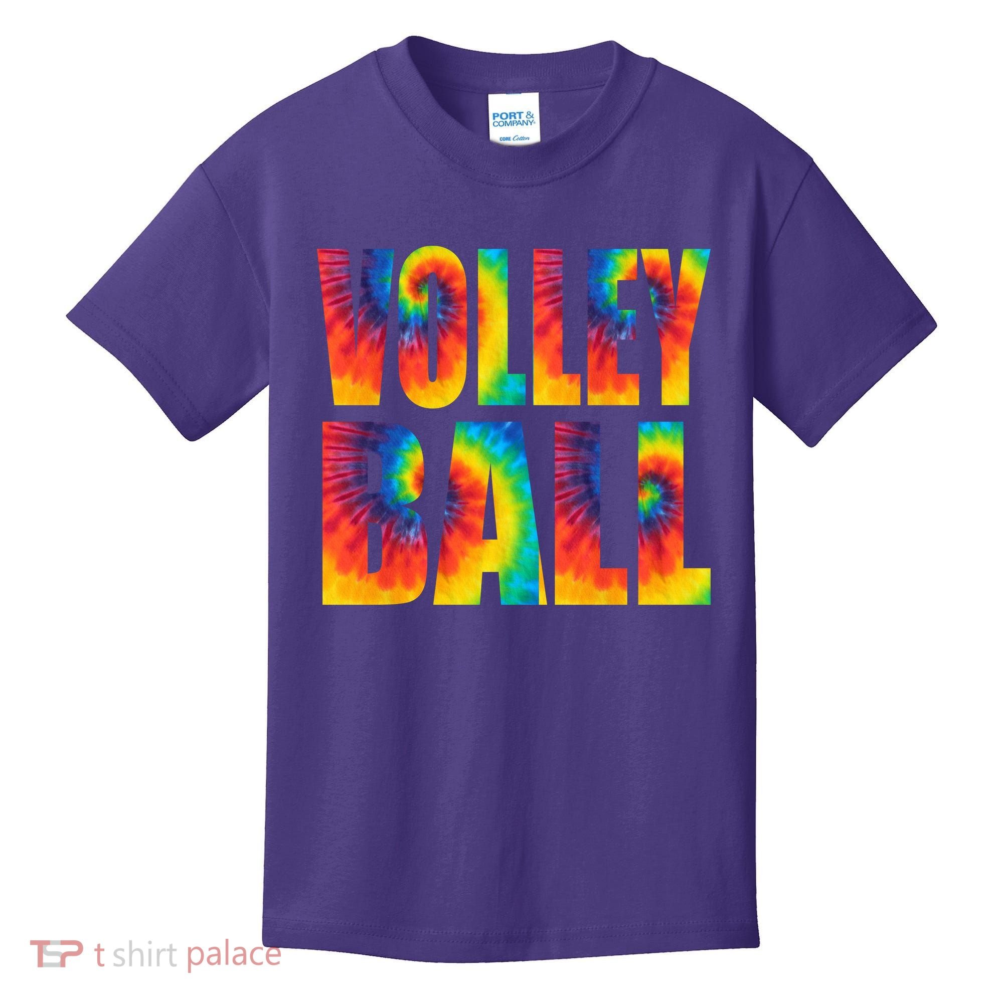 Volleyball Retro Tie Dye Kids T-Shirt