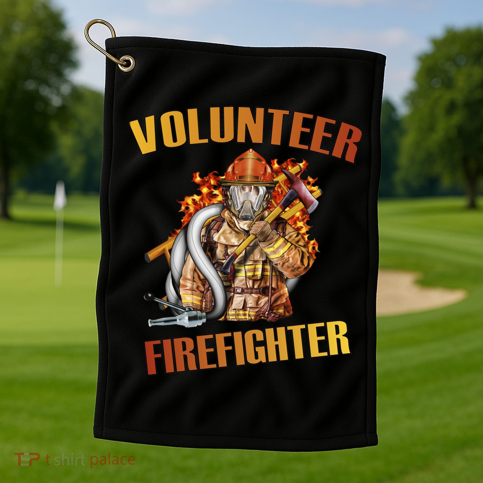 Volunteer Firefighter Golf Towel