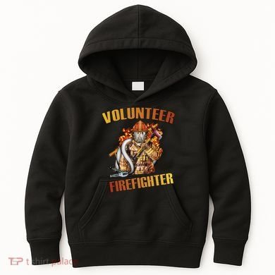 Volunteer Firefighter Kids Hoodie