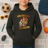 Volunteer Firefighter Kids Hoodie thumb 2