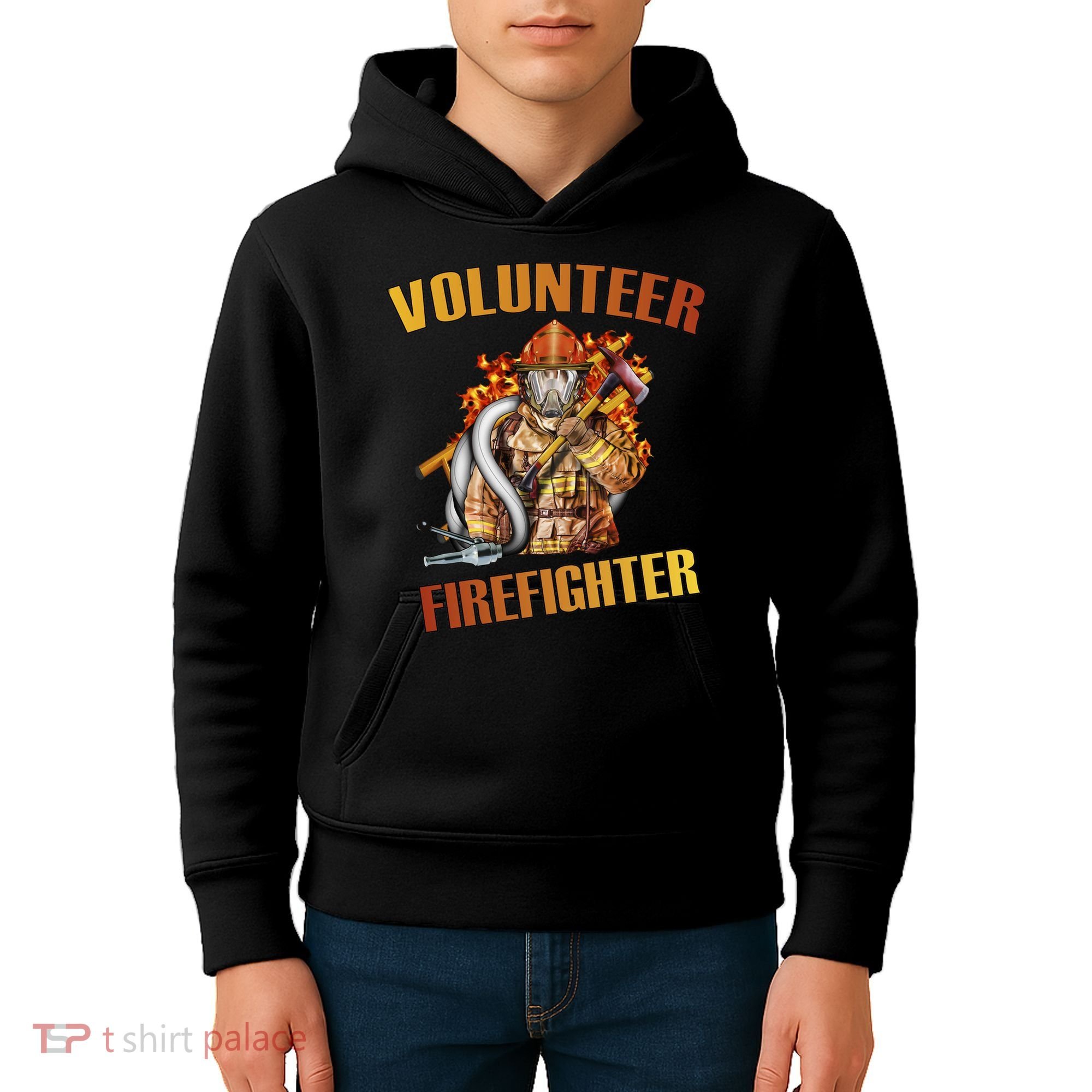 Volunteer Firefighter Kids Hoodie