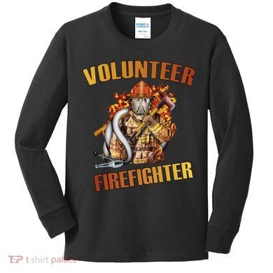 Volunteer Firefighter Kids Long Sleeve Shirt