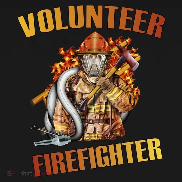 Volunteer Firefighter Kids Long Sleeve Shirt