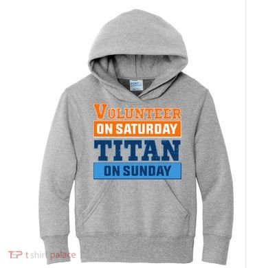 Volunteer On Saturday Titan On Sunday Kids Hoodie