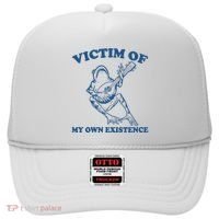 Victim Of My Own Existence Funny Meme Gag Hat thumb 0
