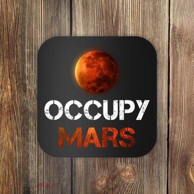 Vintage Occupy Mars Space Explorer Coaster