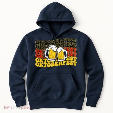 Vintage Oktoberfest Munich Germany Flag Drinking Hoodie