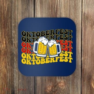 Vintage Oktoberfest Munich Germany Flag Drinking Coaster