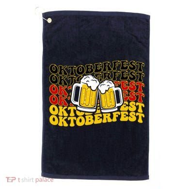 Vintage Oktoberfest Munich Germany Flag Drinking Golf Towel