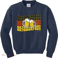Vintage Oktoberfest Munich Germany Flag Drinking Kids Sweatshirt thumb 0