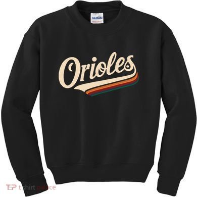 Vintage Orioles Name Retro Throwback Kids Sweatshirt