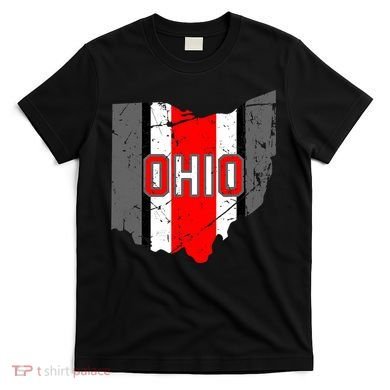 Vintage OHIO Ohio State Map T-Shirt