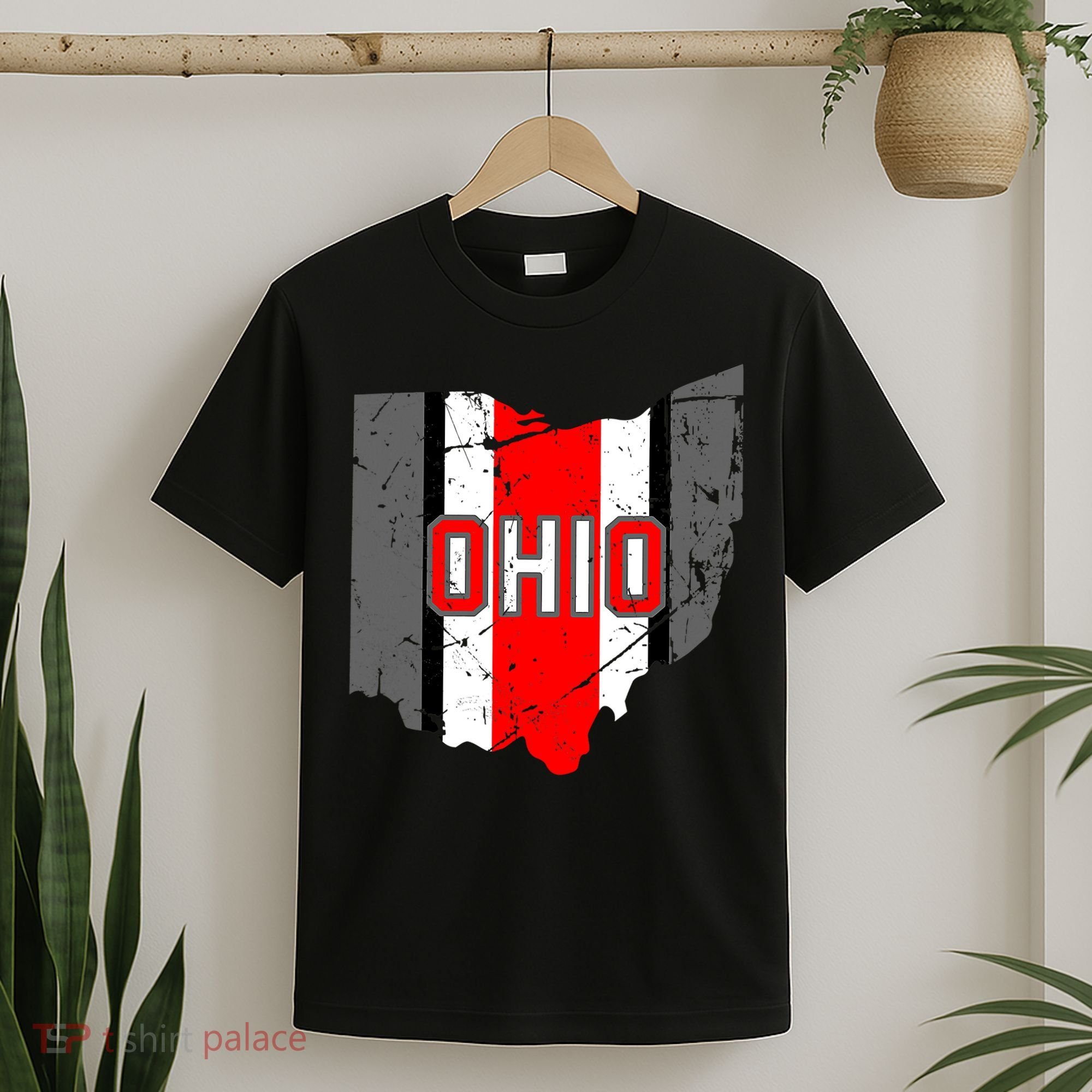Vintage OHIO Ohio State Map T-Shirt
