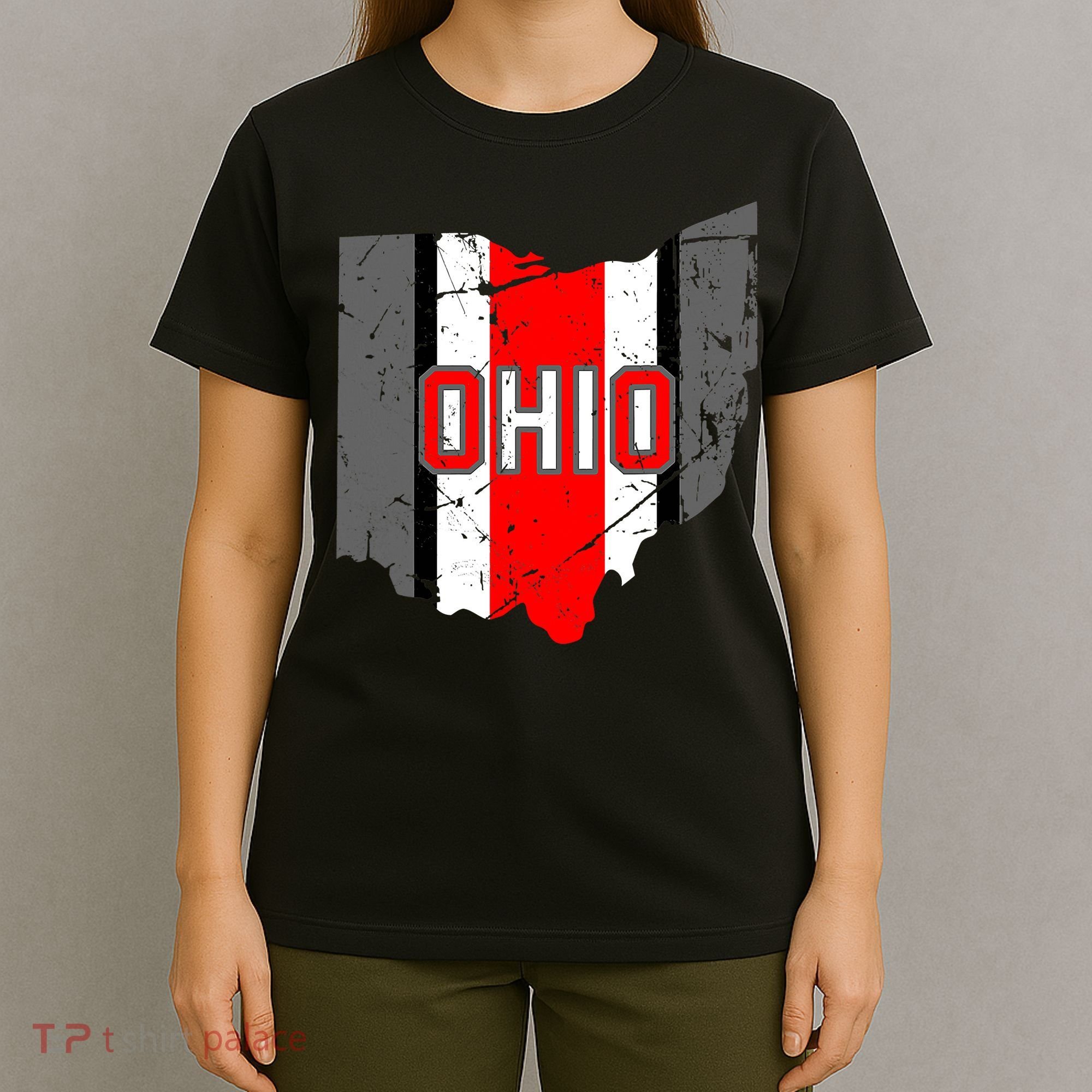 Vintage OHIO Ohio State Map T-Shirt