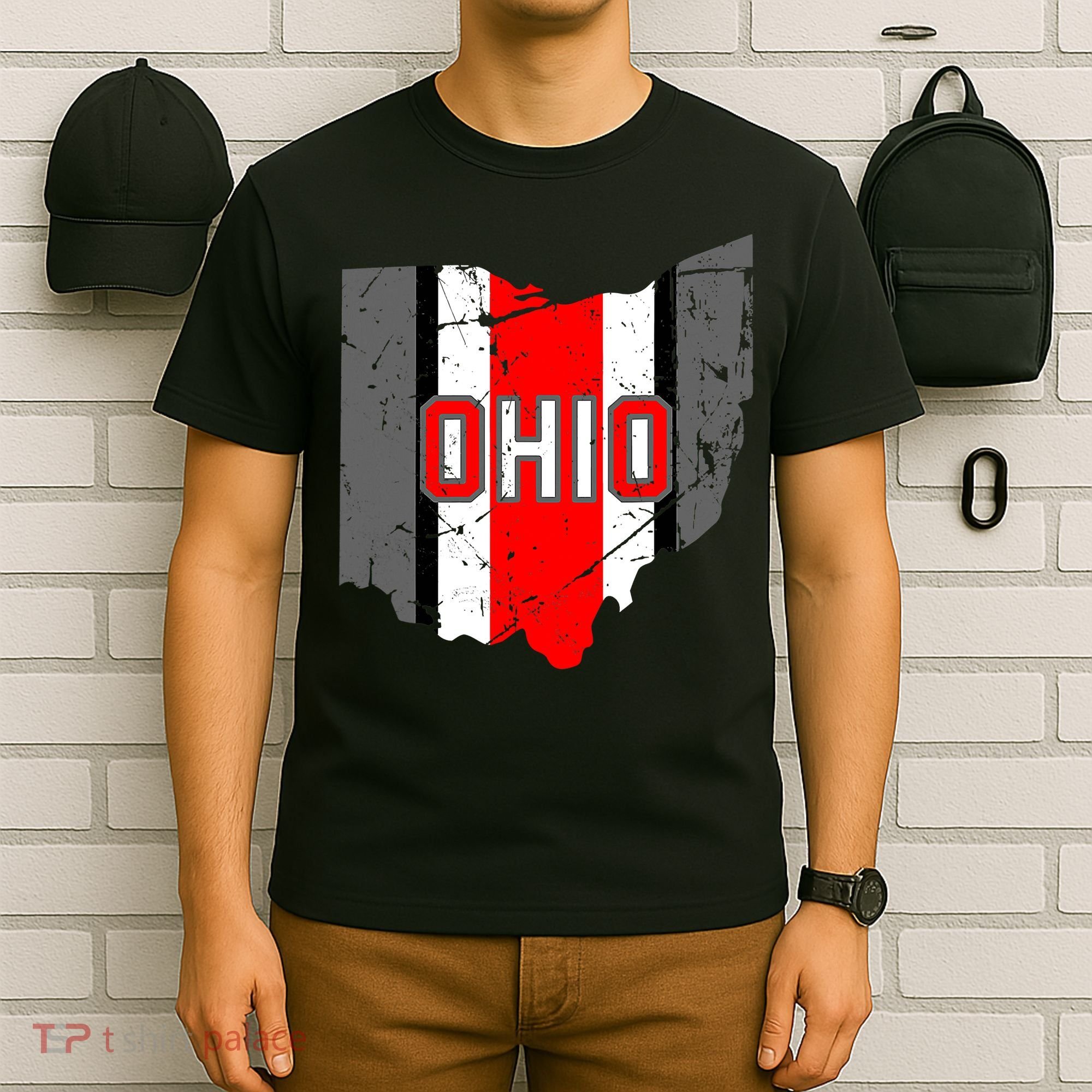 Vintage OHIO Ohio State Map T-Shirt