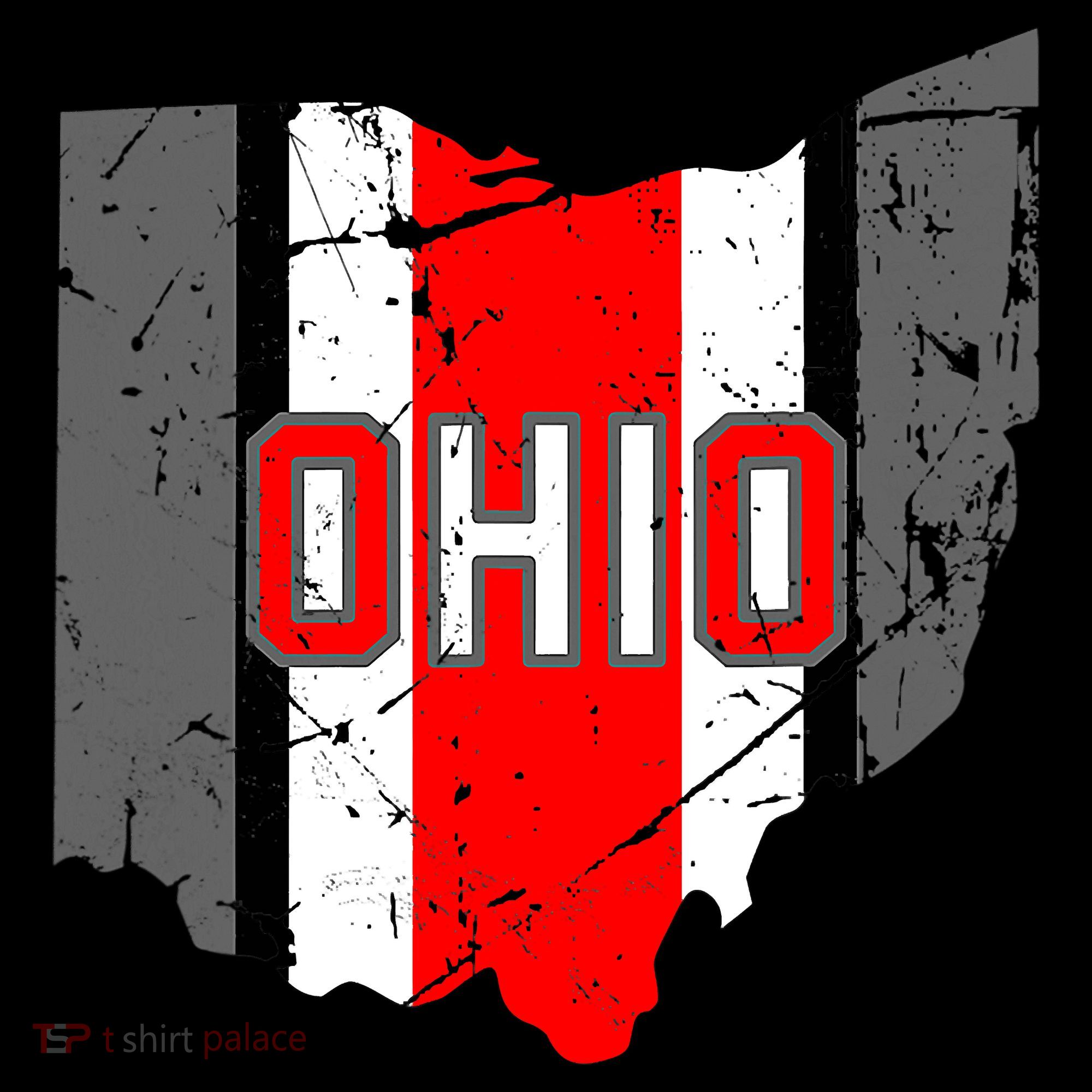 Vintage OHIO Ohio State Map T-Shirt