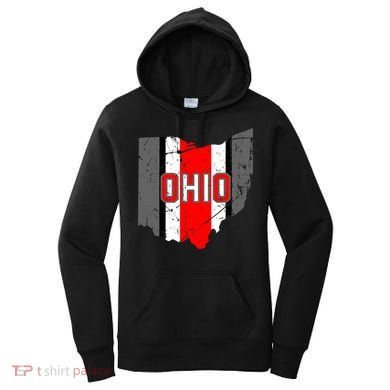 Vintage OHIO Ohio State Map Women's Hoodie