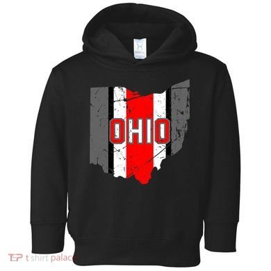 Vintage OHIO Ohio State Map Toddler Hoodie