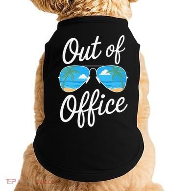 Vacation Out Office Beach Summer Tropical Travel Doggie Tank