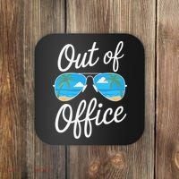 Vacation Out Office Beach Summer Tropical Travel Coaster thumb 0