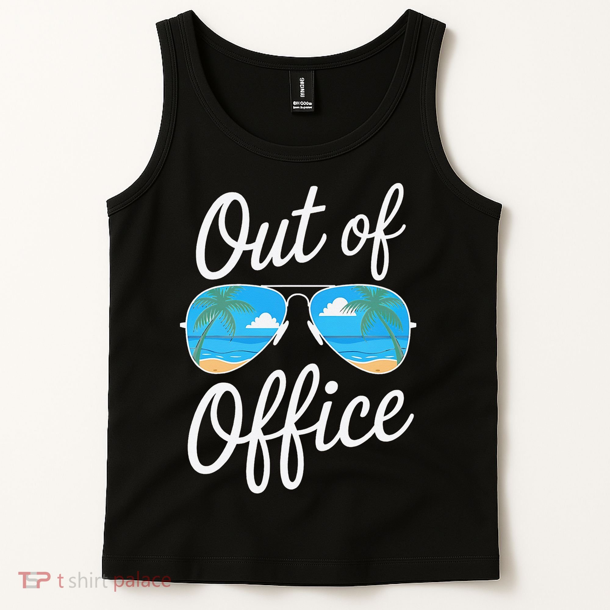 Vacation Out Office Beach Summer Tropical Travel Tank Top