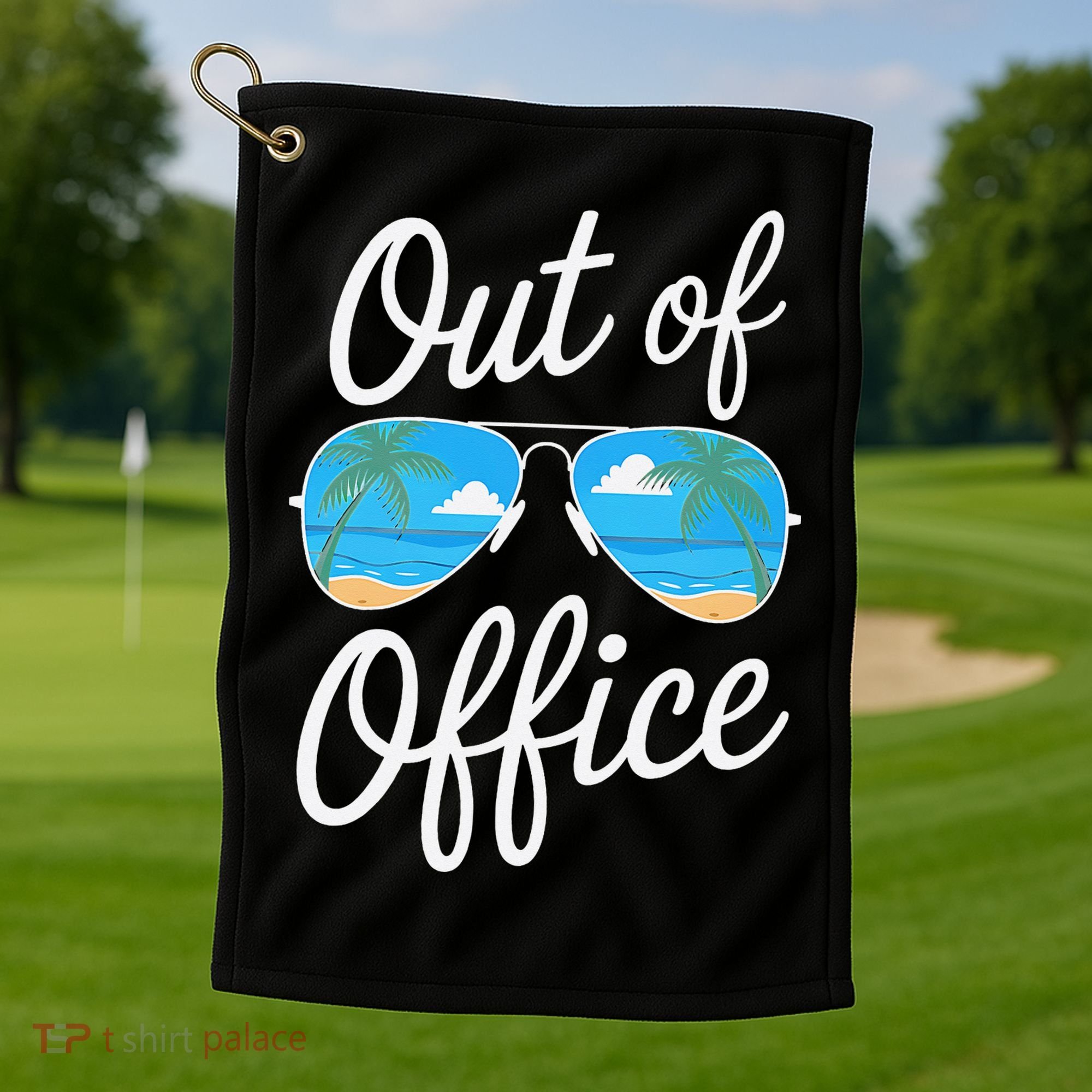 Vacation Out Office Beach Summer Tropical Travel Golf Towel