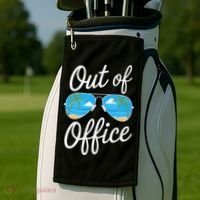 Vacation Out Office Beach Summer Tropical Travel Golf Towel thumb 2