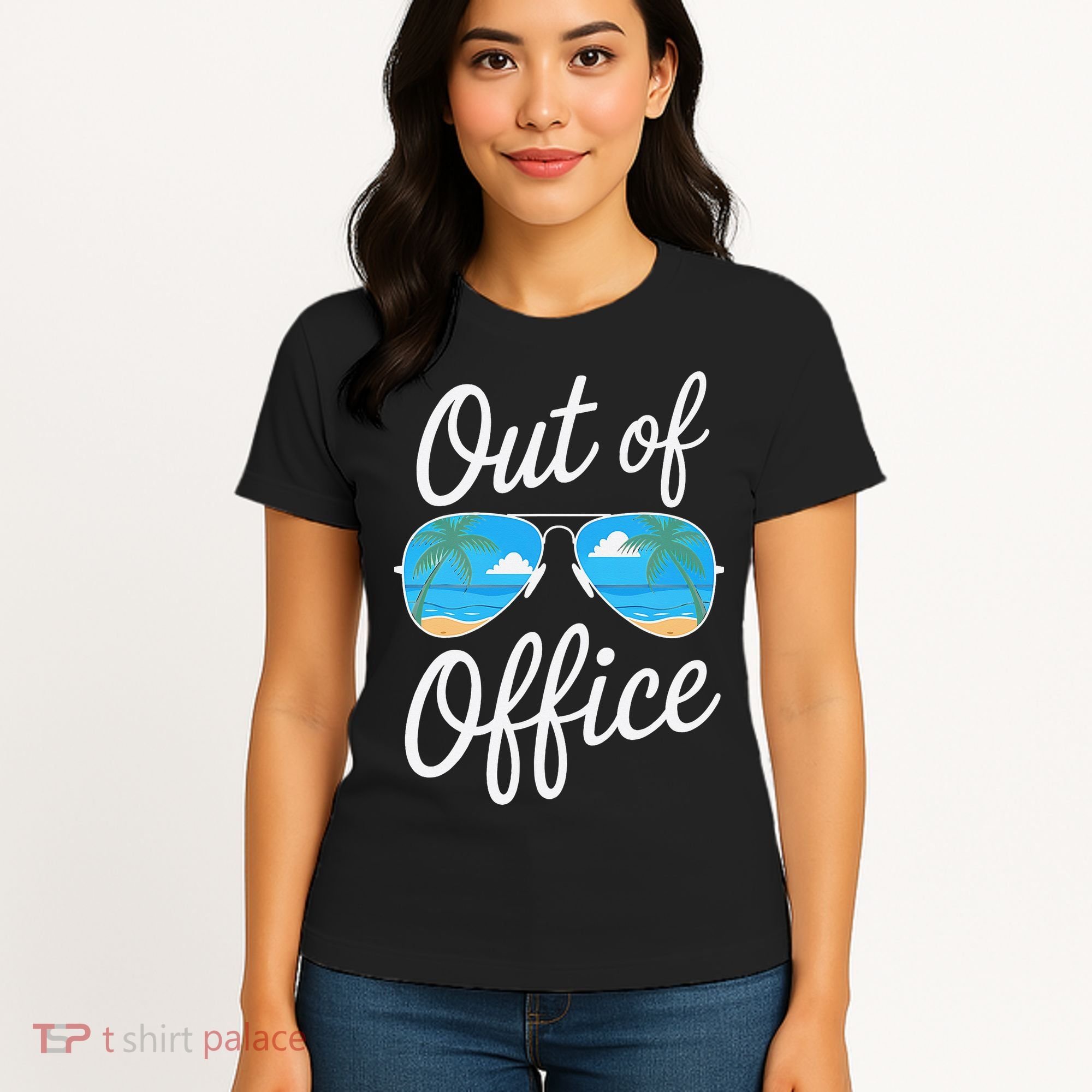 Vacation Out Office Beach Summer Tropical Travel Women's T-Shirt