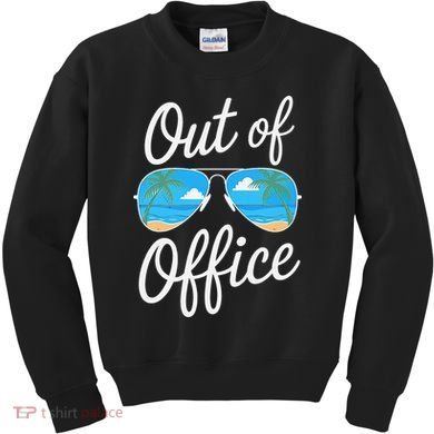 Vacation Out Office Beach Summer Tropical Travel Kids Sweatshirt