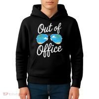 Vacation Out Office Beach Summer Tropical Travel Kids Hoodie thumb 4