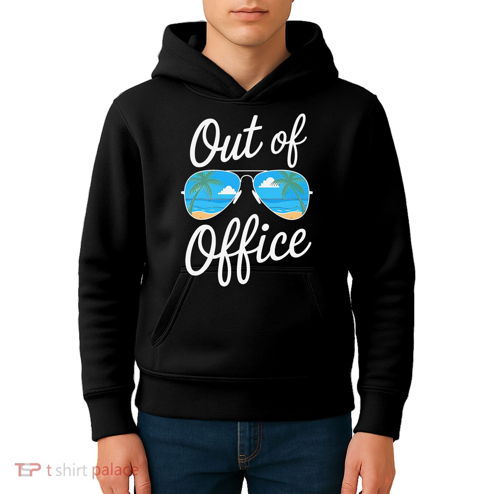 Vacation Out Office Beach Summer Tropical Travel Kids Hoodie