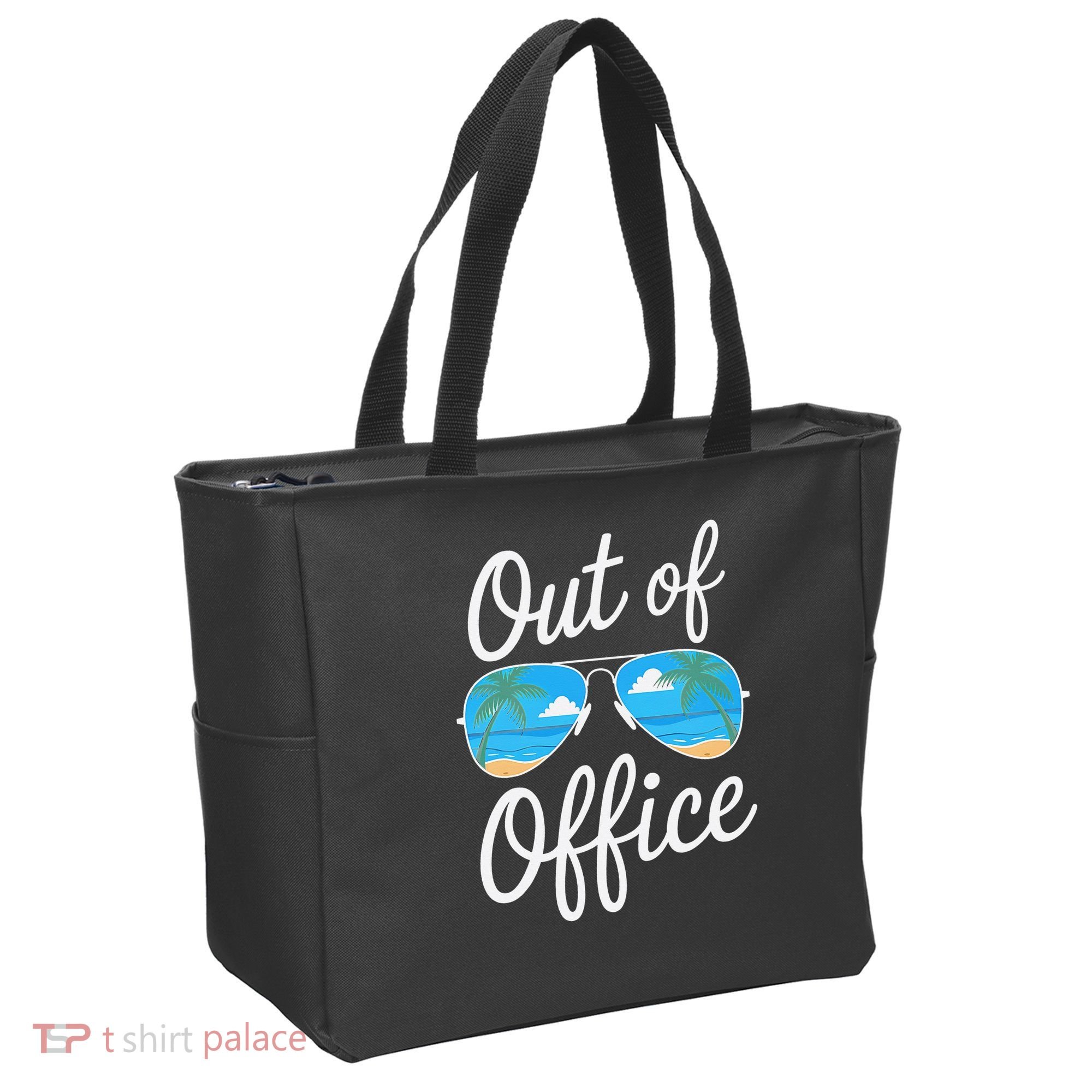 Vacation Out Office Beach Summer Tropical Travel Tote Bag