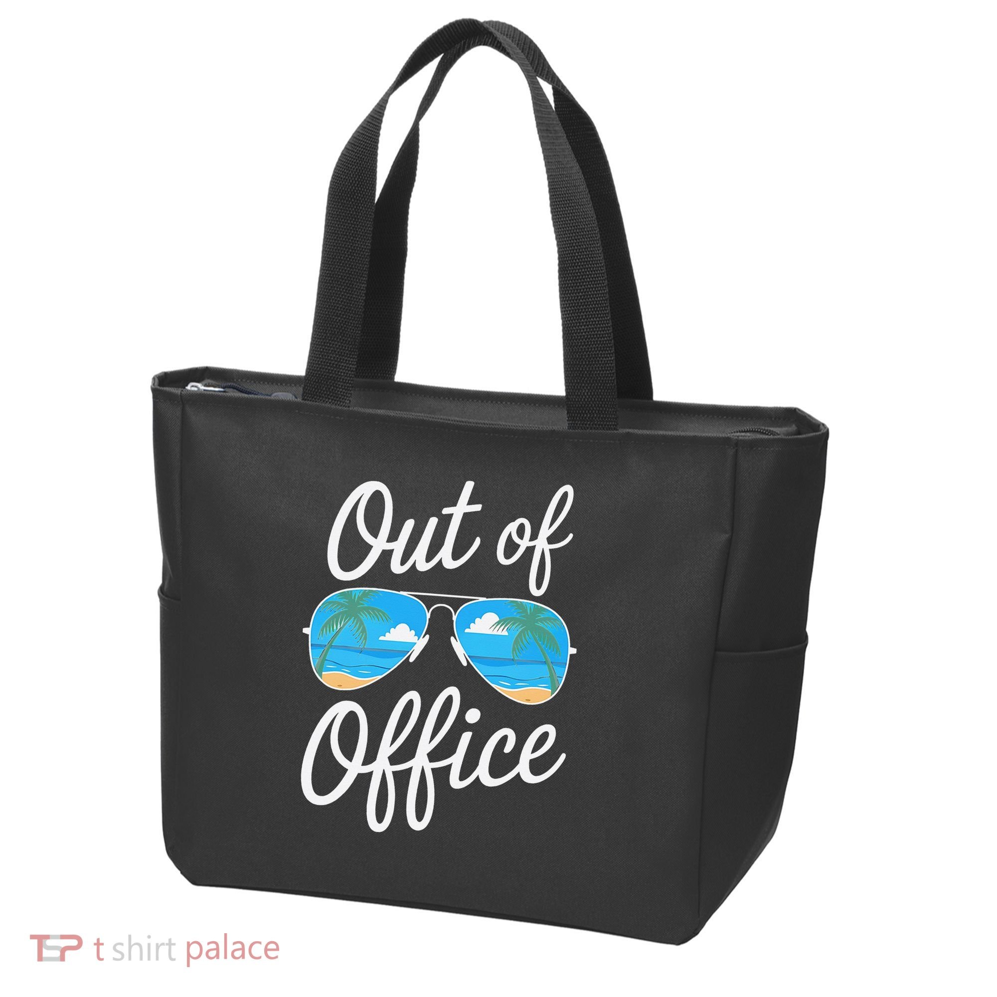 Vacation Out Office Beach Summer Tropical Travel Tote Bag