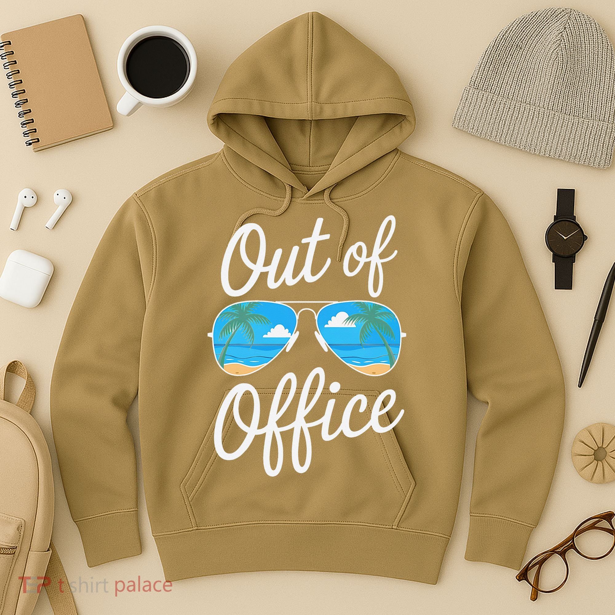 Vacation Out Office Beach Summer Tropical Travel Hoodie