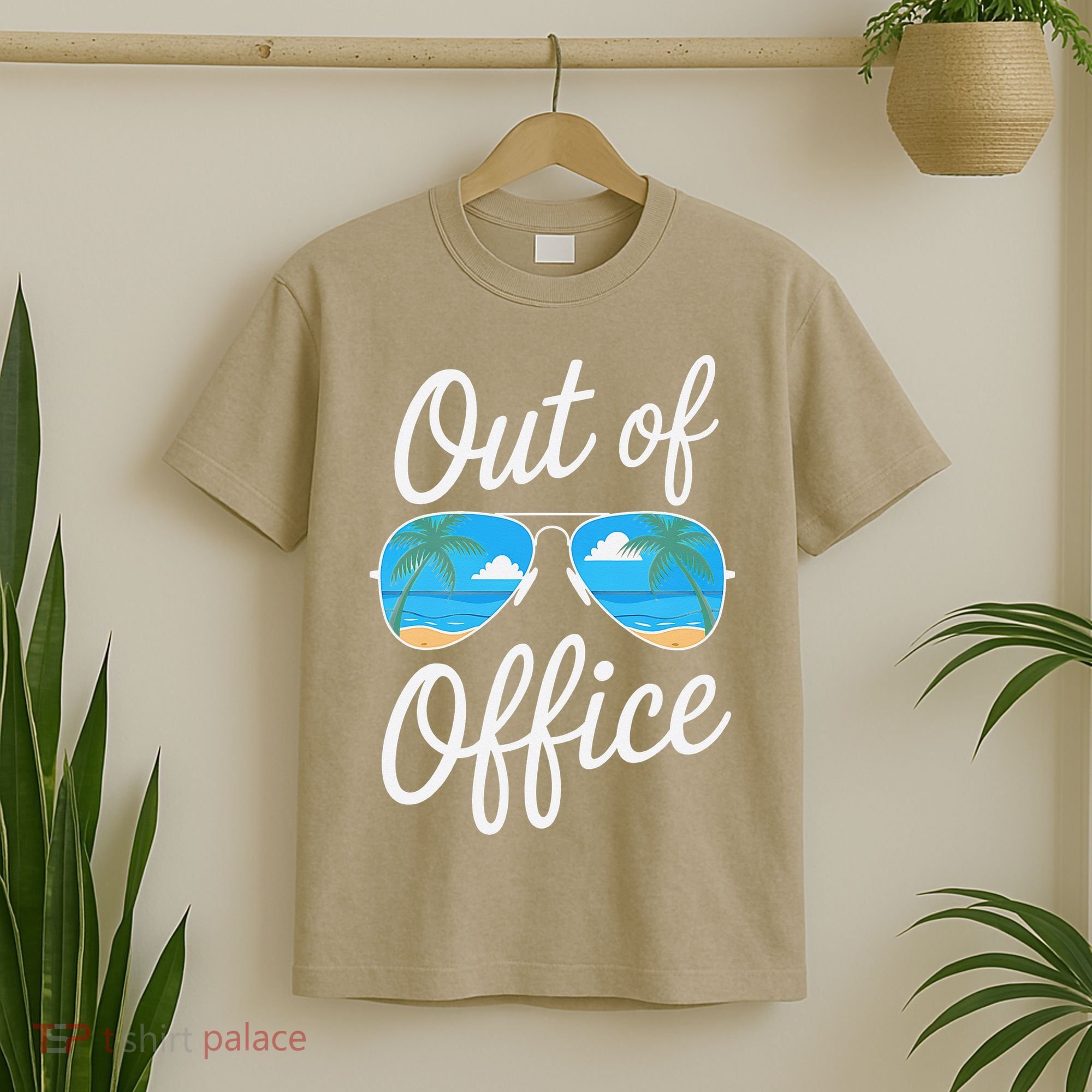 Vacation Out Office Beach Summer Tropical Travel T-Shirt
