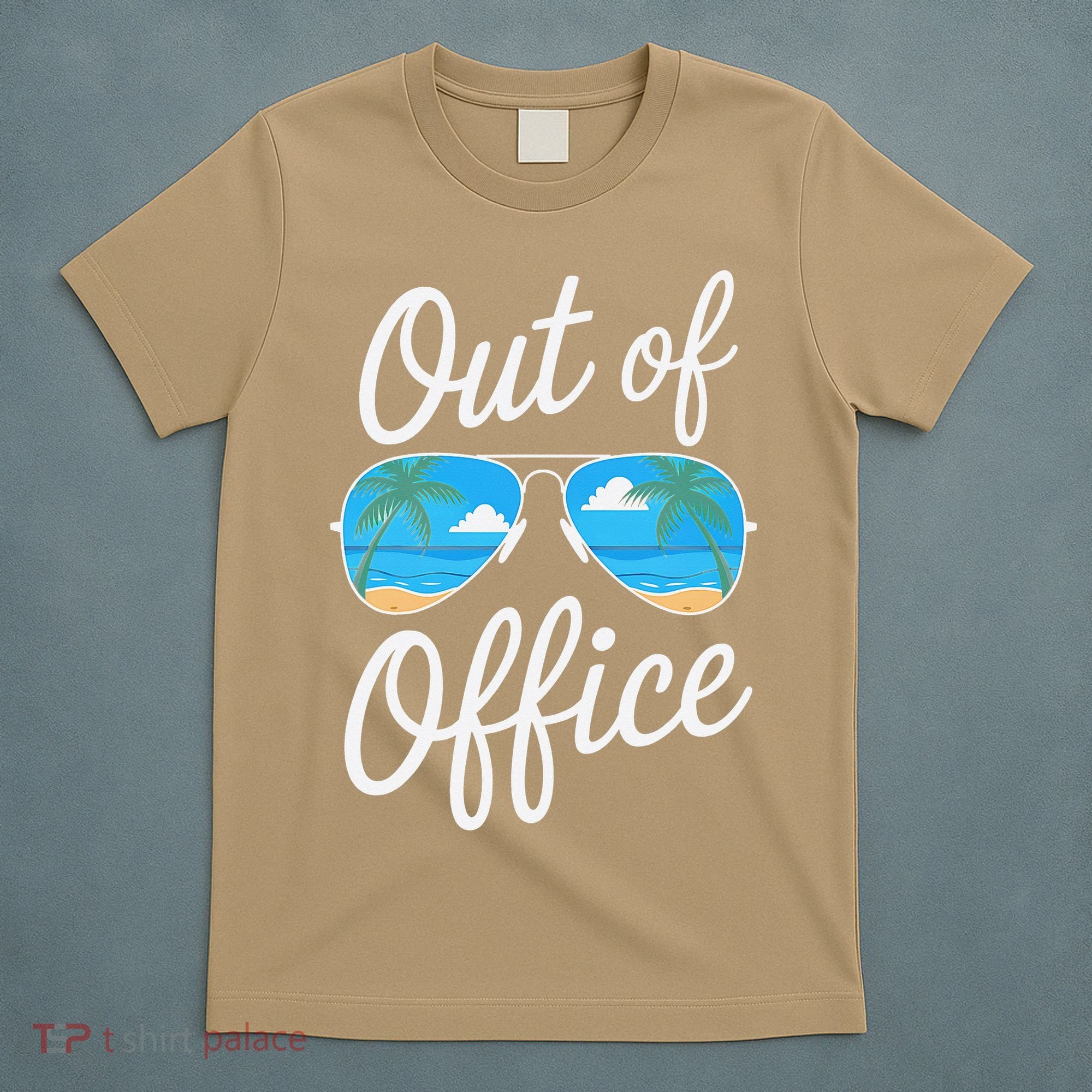 Vacation Out Office Beach Summer Tropical Travel T-Shirt