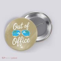 Vacation Out Office Beach Summer Tropical Travel Button thumb 0