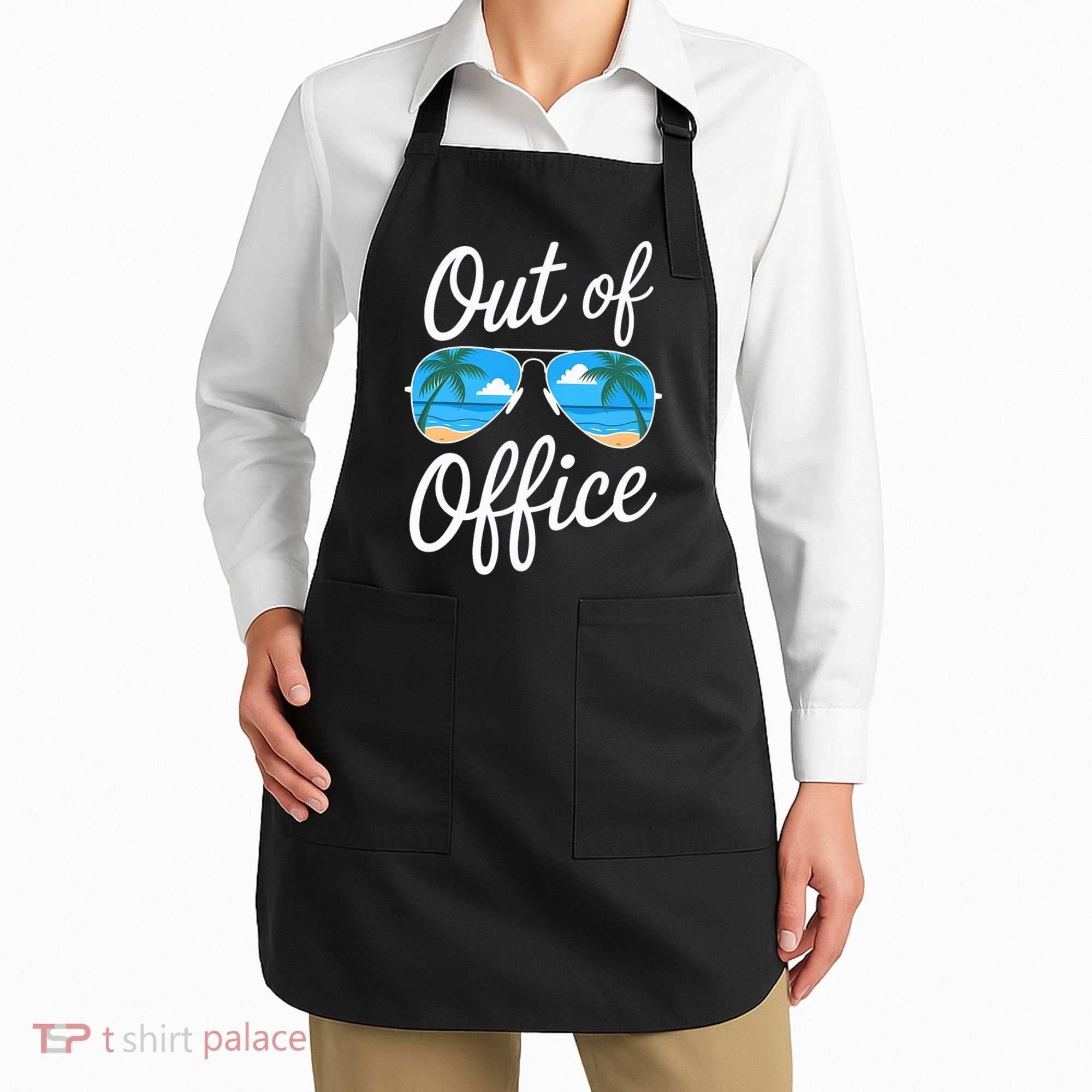 Vacation Out Office Beach Summer Tropical Travel  Apron