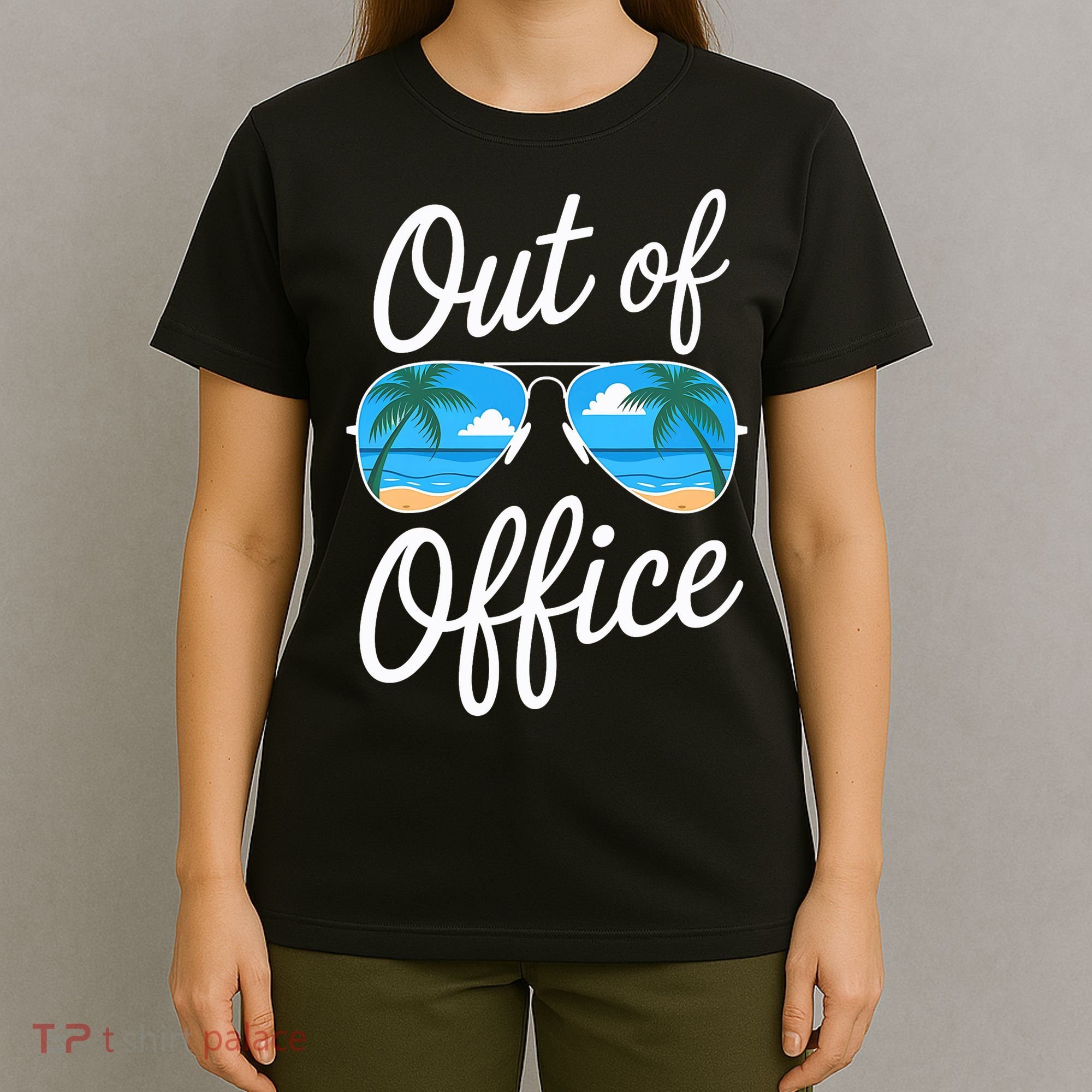 Vacation Out Office Beach Summer Tropical Travel  T-Shirt