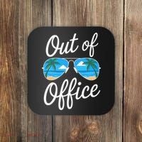 Vacation Out Office Beach Summer Tropical Travel  Coaster thumb 0
