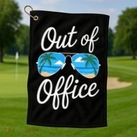 Vacation Out Office Beach Summer Tropical Travel  Golf Towel thumb 1