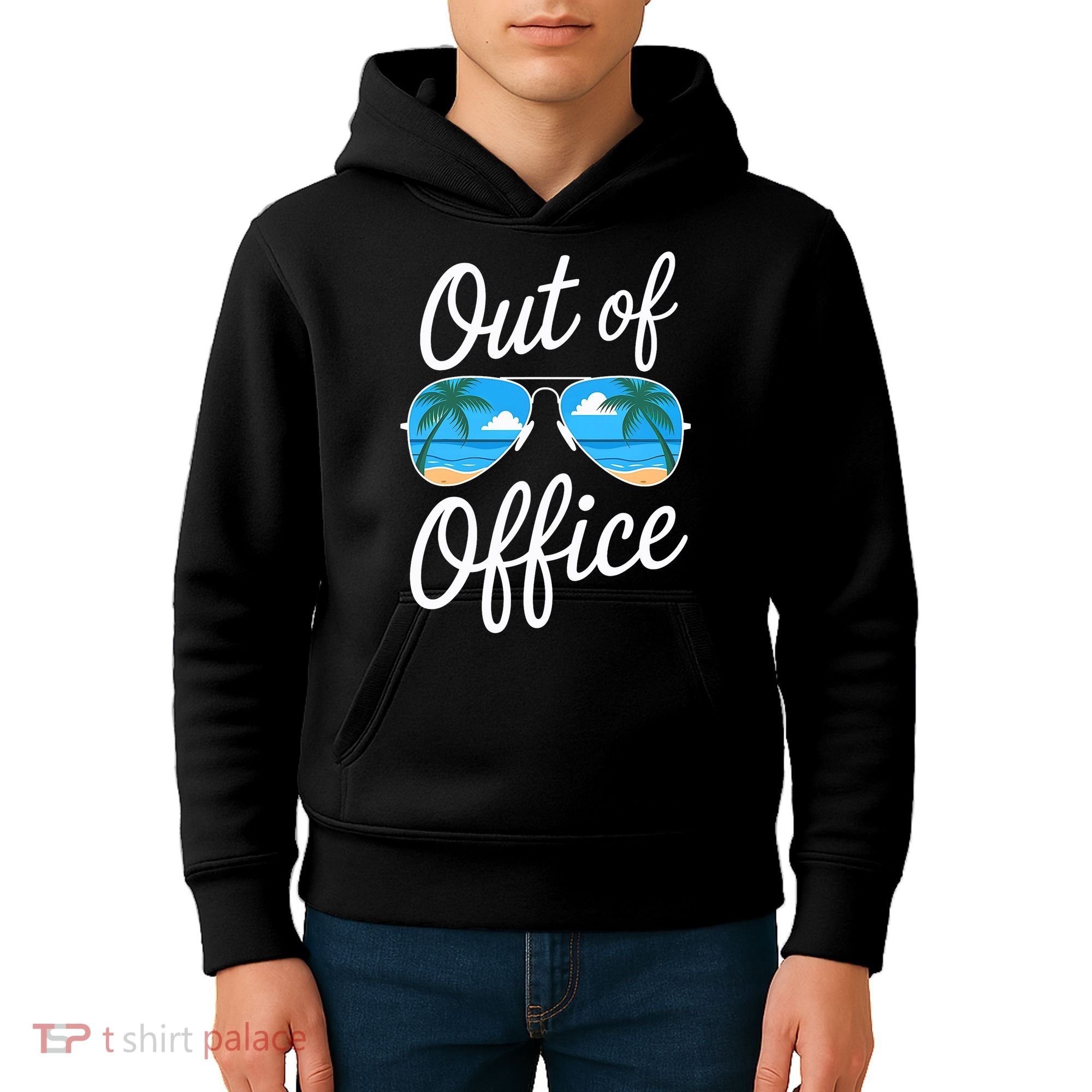 Vacation Out Office Beach Summer Tropical Travel  Kids Hoodie