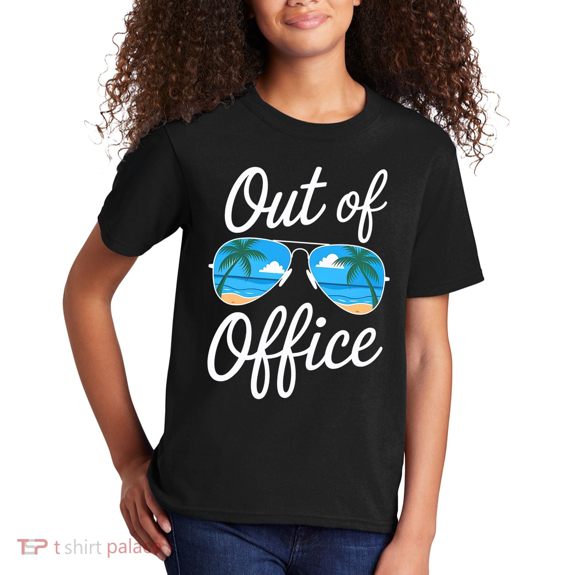 Vacation Out Office Beach Summer Tropical Travel  Kids T-Shirt