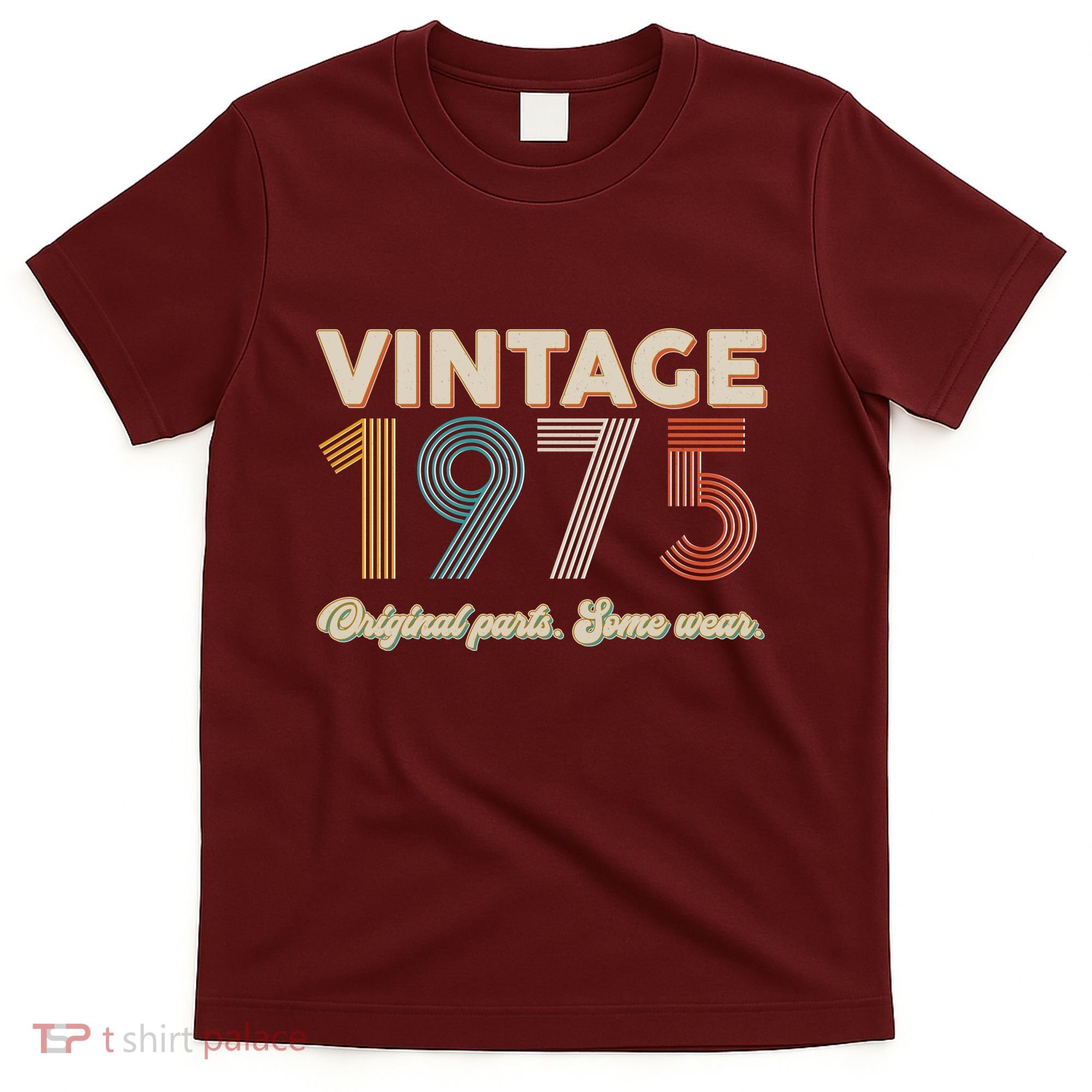 Vintage Original Parts Some Wear 1975 50th Birthday T-Shirt