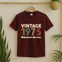Vintage Original Parts Some Wear 1975 50th Birthday T-Shirt thumb 2