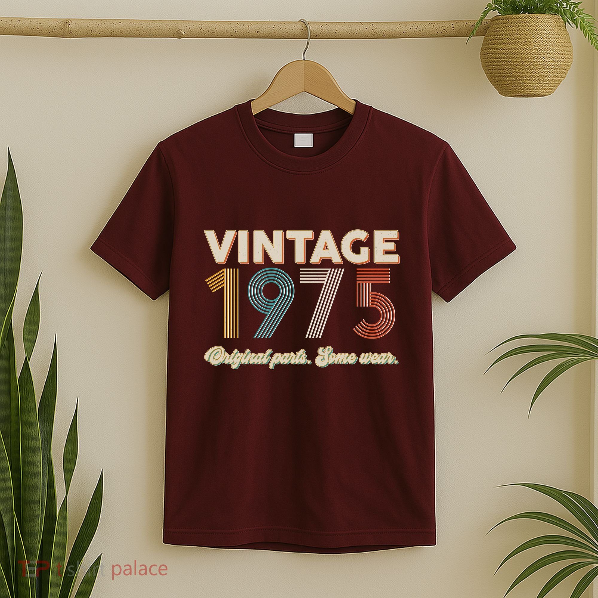 Vintage Original Parts Some Wear 1975 50th Birthday T-Shirt
