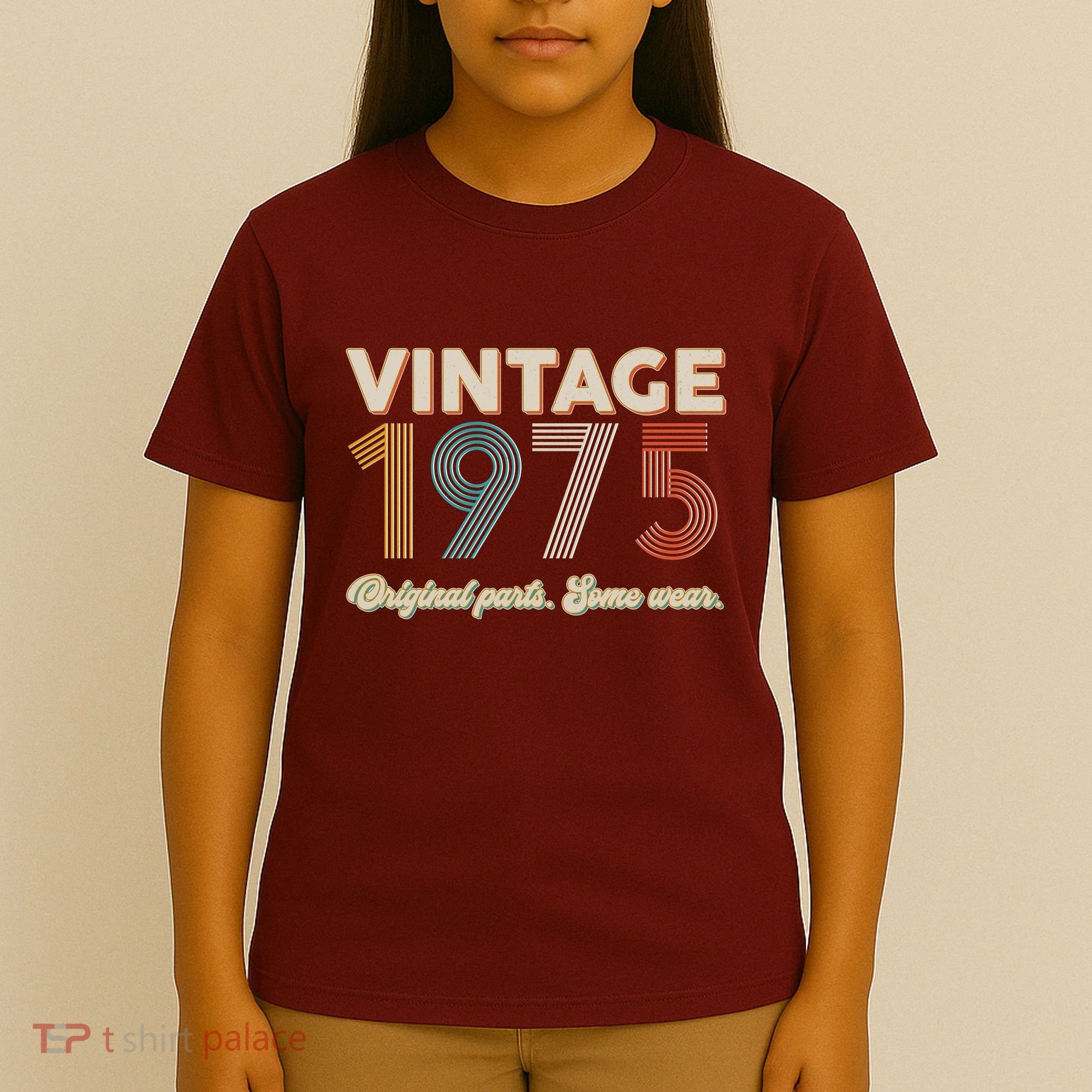 Vintage Original Parts Some Wear 1975 50th Birthday T-Shirt