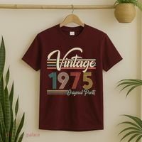 Vintage Original Parts 1975 50th Birthday T-Shirt thumb 2