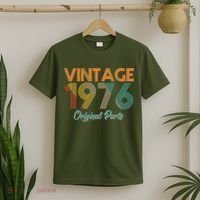 Vintage Original Parts Birthday 1976 50th Birthday T-Shirt thumb 2