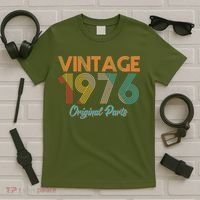 Vintage Original Parts Birthday 1976 50th Birthday T-Shirt thumb 5